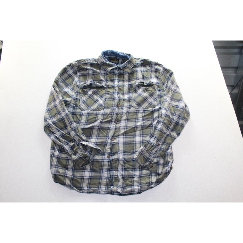 Jachs Heritage Flannel‎ Shirt Mens XL Green Plaid Good Button Down Long Sleeve